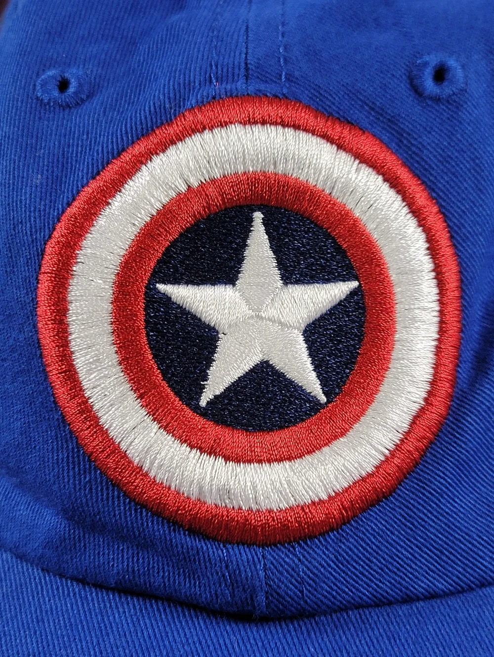 Marvel Captain America Blue Embroidered Logo Hat Cap Youth Size L